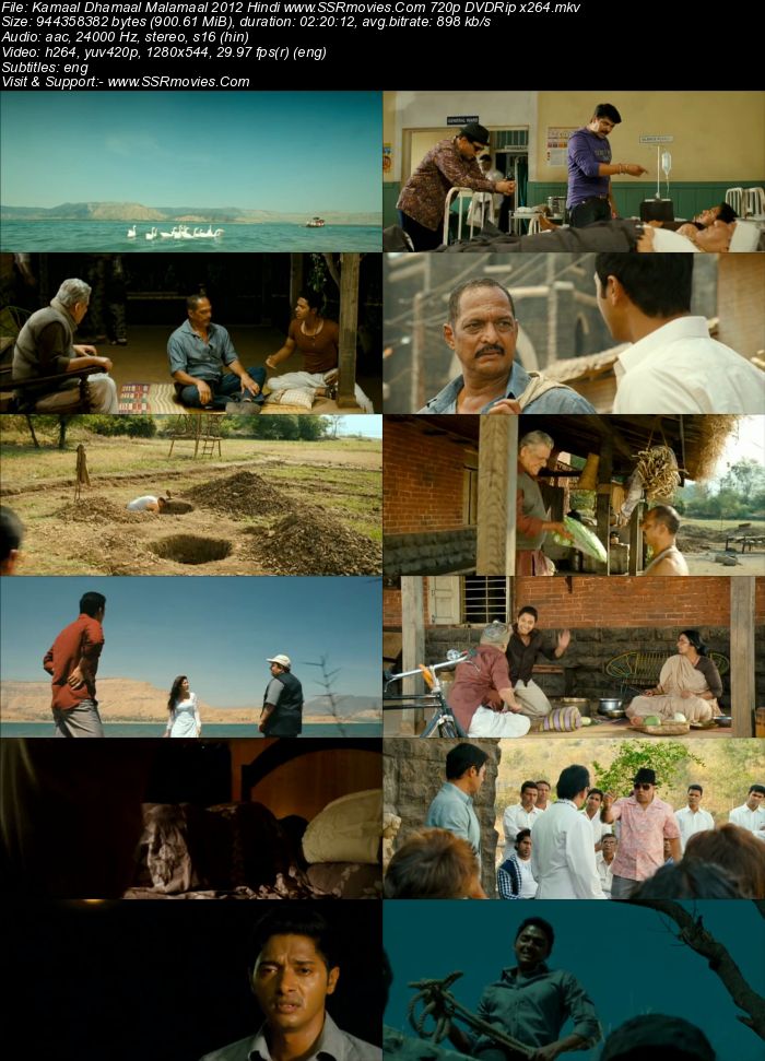 Kamaal Dhamaal Malamaal (2012) Hindi 720p DVDRip 900MB Full Movie Download
