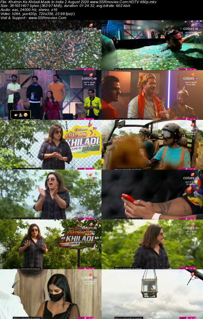 Khatron Ke Khiladi Made In India 2 August 2020 HDTV 480p 720p 300MB Download