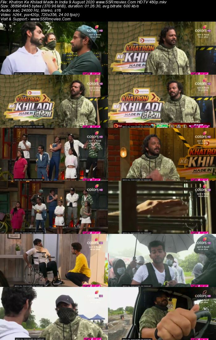 Khatron Ke Khiladi Made In India 9 August 2020 HDTV 480p 720p 300MB Download