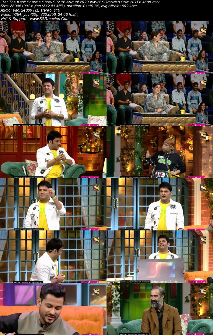 The Kapil Sharma Show S02 16 August 2020 Full Show Download HDTV HDRip 480p 720p