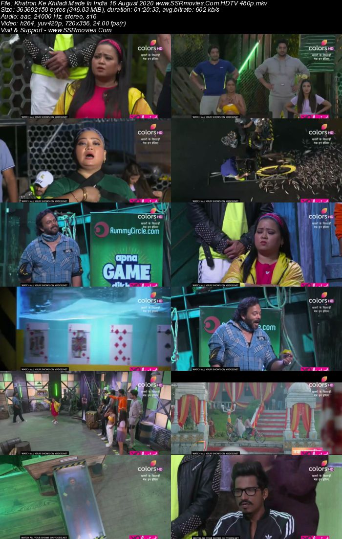 Khatron Ke Khiladi Made In India 16 August 2020 HDTV 480p 720p 300MB