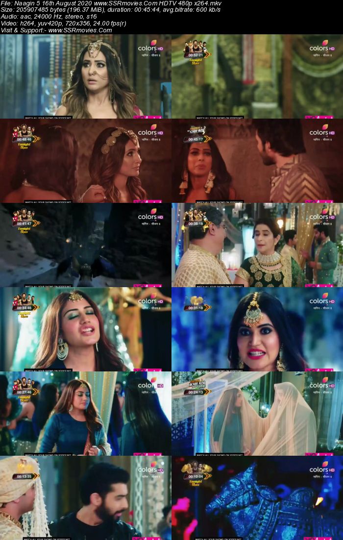 Naagin 5 16th August 2020 HDTV 480p 720p 200MB Download