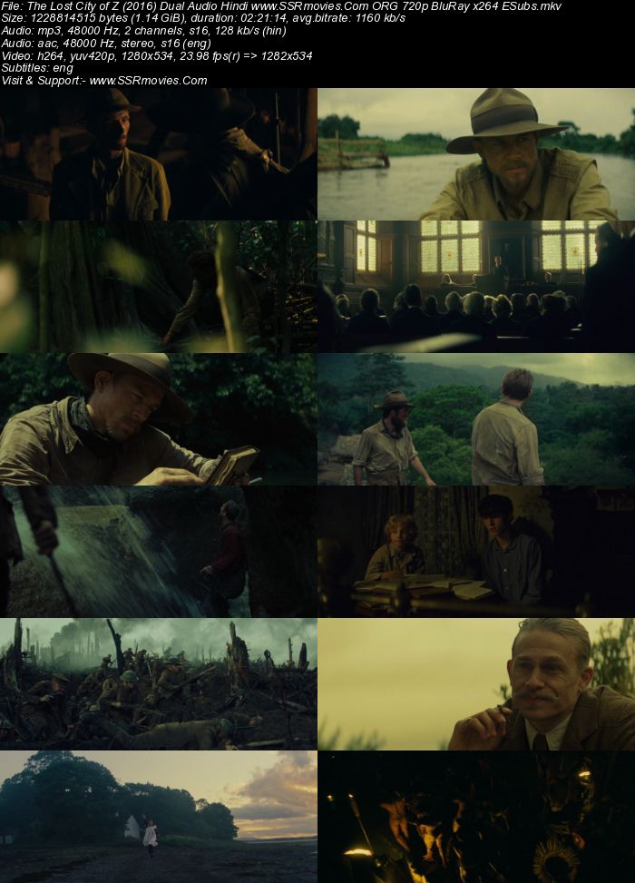 The Lost City of Z (2016) Dual Audio Hindi 720p BluRay x264 1.1GB Full Movie Download