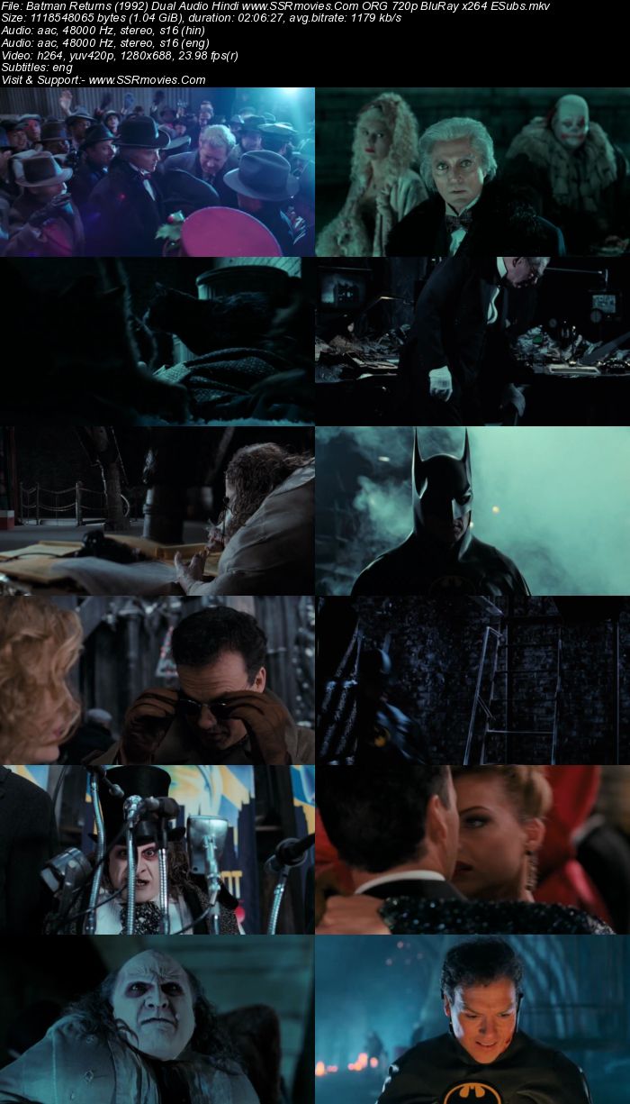 Batman Returns (1992) Dual Audio Hindi 480p BluRay 400MB ESubs Full Movie Download