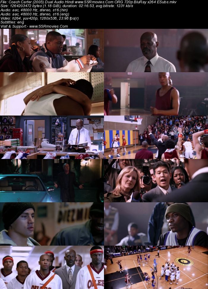 Coach Carter (2005) Dual Audio Hindi 480p BluRay x264 450MB ESubs Full Movie Download
