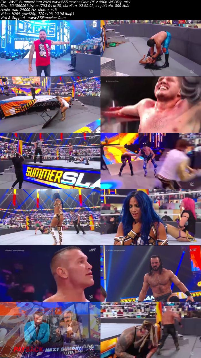 WWE SummerSlam 2020 PPV 480p 720p WEBRip Full Show Download