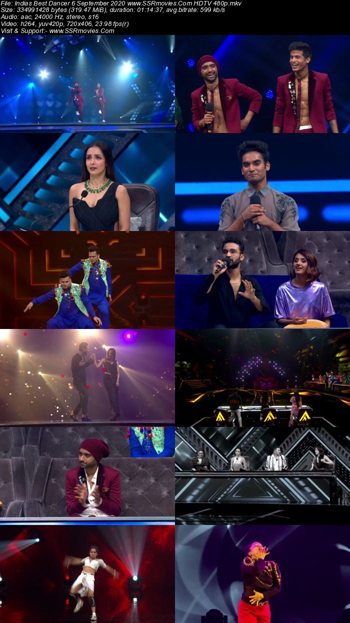 Indias Best Dancer 6 September 2020 HDTV 480p 720p x264 300MB