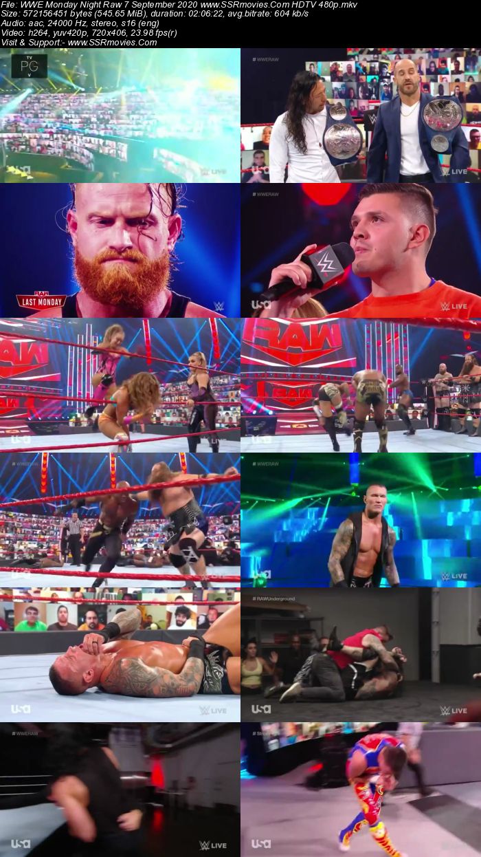 WWE Monday Night Raw 7 September 2020 Full Show Download