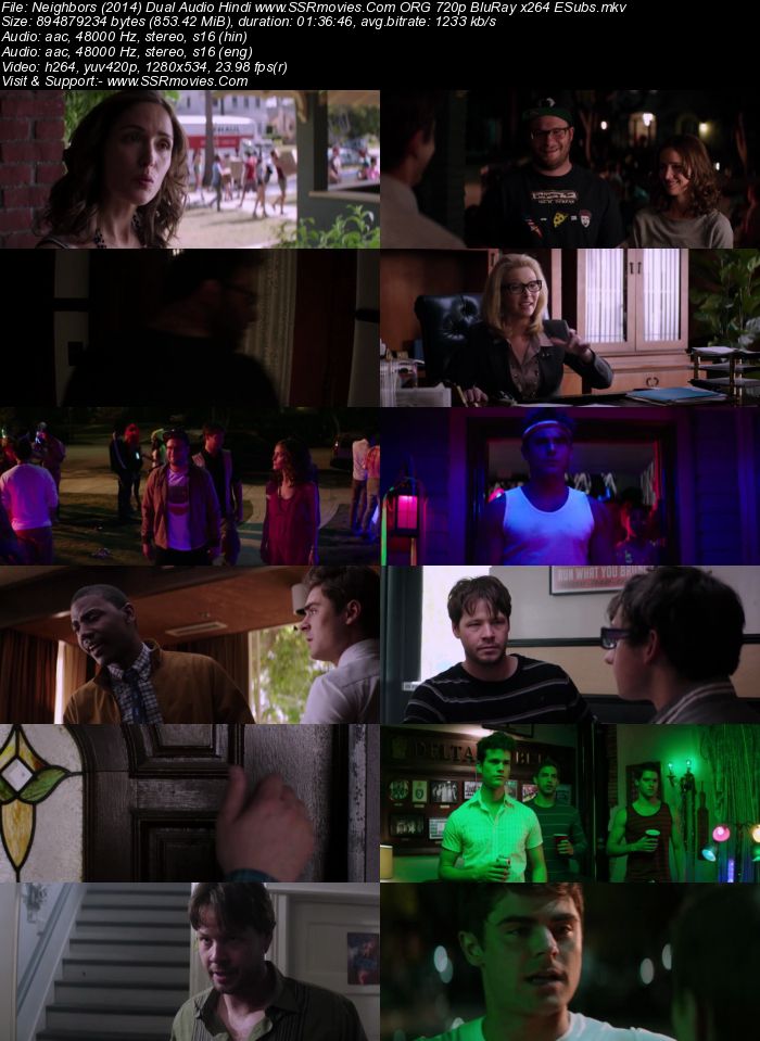 Neighbors (2014) Dual Audio Hindi 720p BluRay x264 850MB Full Movie Download