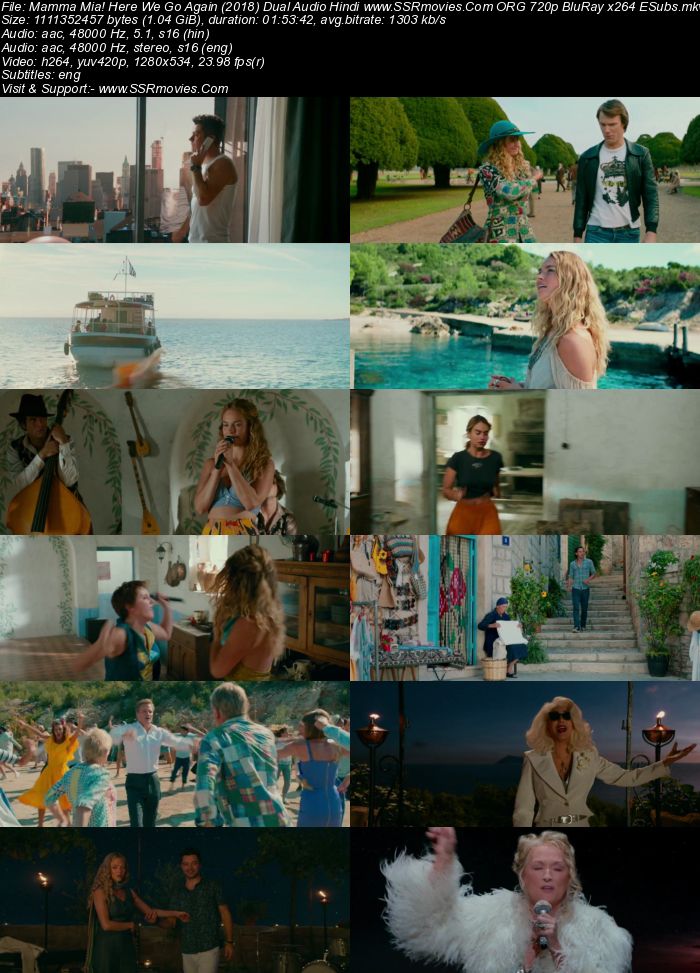 Mamma Mia! Here We Go Again (2018) Dual Audio Hindi 720p BluRay x264 1GB Full Movie Download