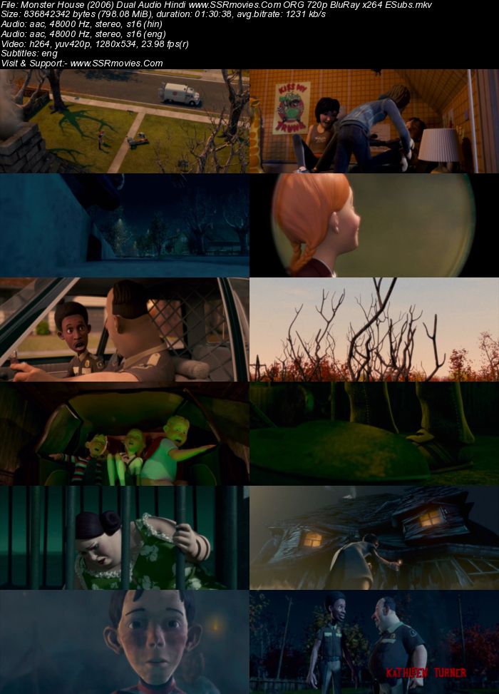 Monster House (2006) Dual Audio Hindi 720p BluRay x264 800MB Full Movie Download