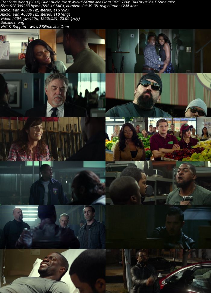 Ride Along (2014) Dual Audio Hindi 480p BluRay x264 350MB ESubs Full Movie Download