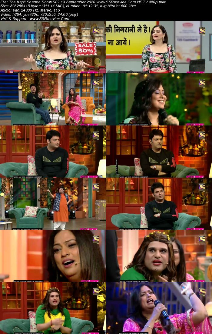 The Kapil Sharma Show S02 19 September 2020 Full Show Download HDTV HDRip 480p 720p