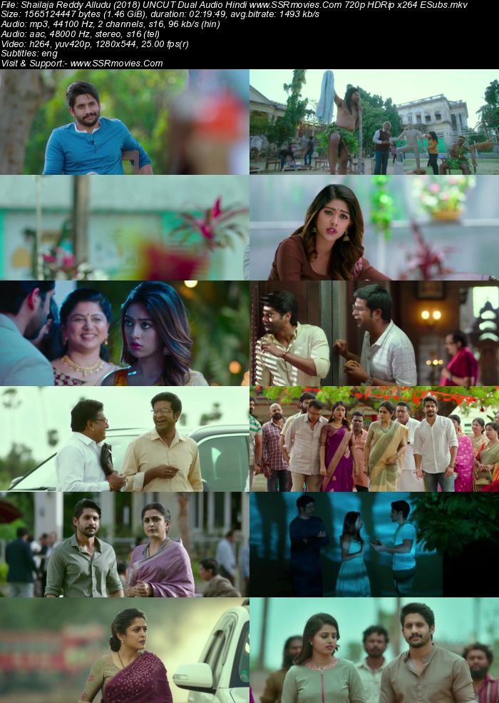 Sailaja Reddy Alludu (2018) Dual Audio Hindi 480p HDRip 450MB ESubs Full Movie Download