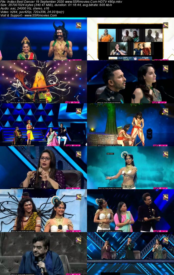 Indias Best Dancer 19 September 2020 HDTV 720p 480p x264 300MB Download