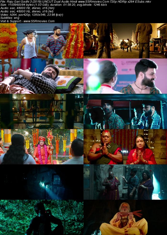 Raju Gari Gadhi 3 (2019) Dual Audio Hindi 720p HDRip x264 1GB Full Movie Download