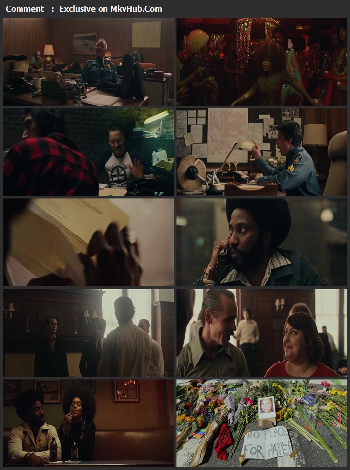 BlacKkKlansman 2018 Dual Audio [Hindi-English] 720p BluRay 1.2GB Download