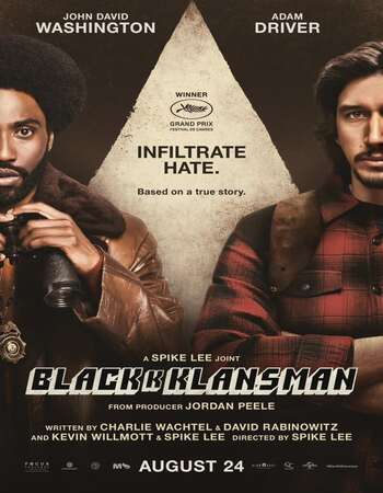 BlacKkKlansman 2018 Dual Audio [Hindi-English] 720p BluRay 1.2GB ESubs