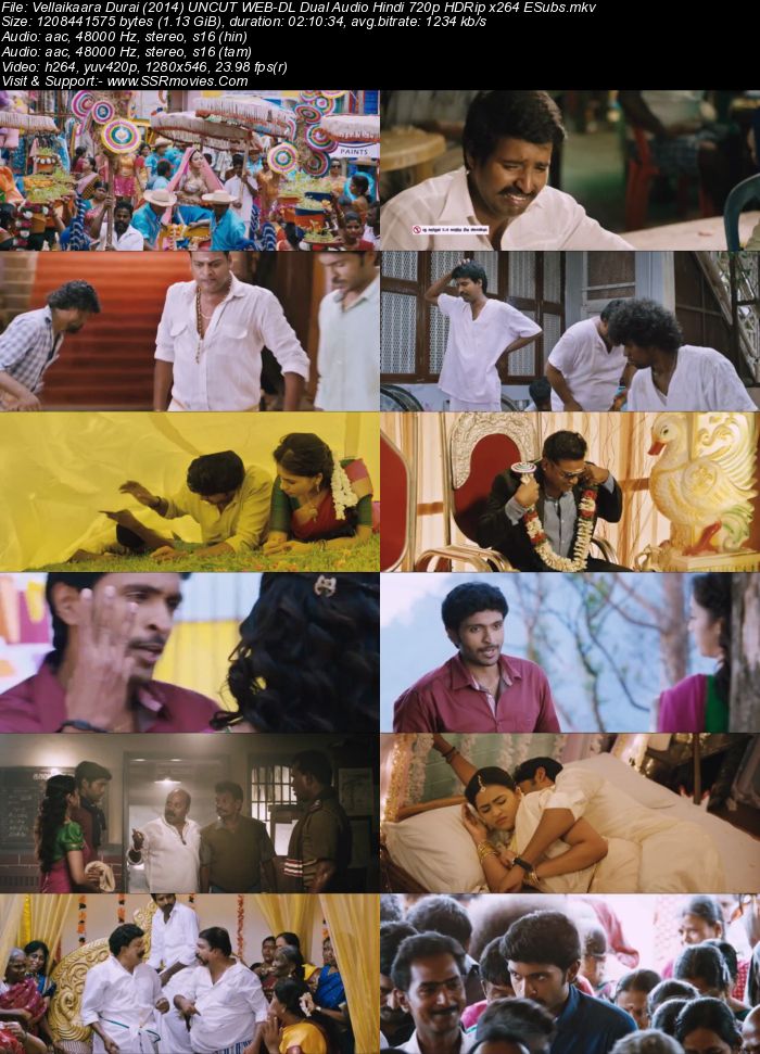 Vellaikaara Durai (2014) Dual Audio Hindi 480p HDRip 400MB ESubs Full Movie Download