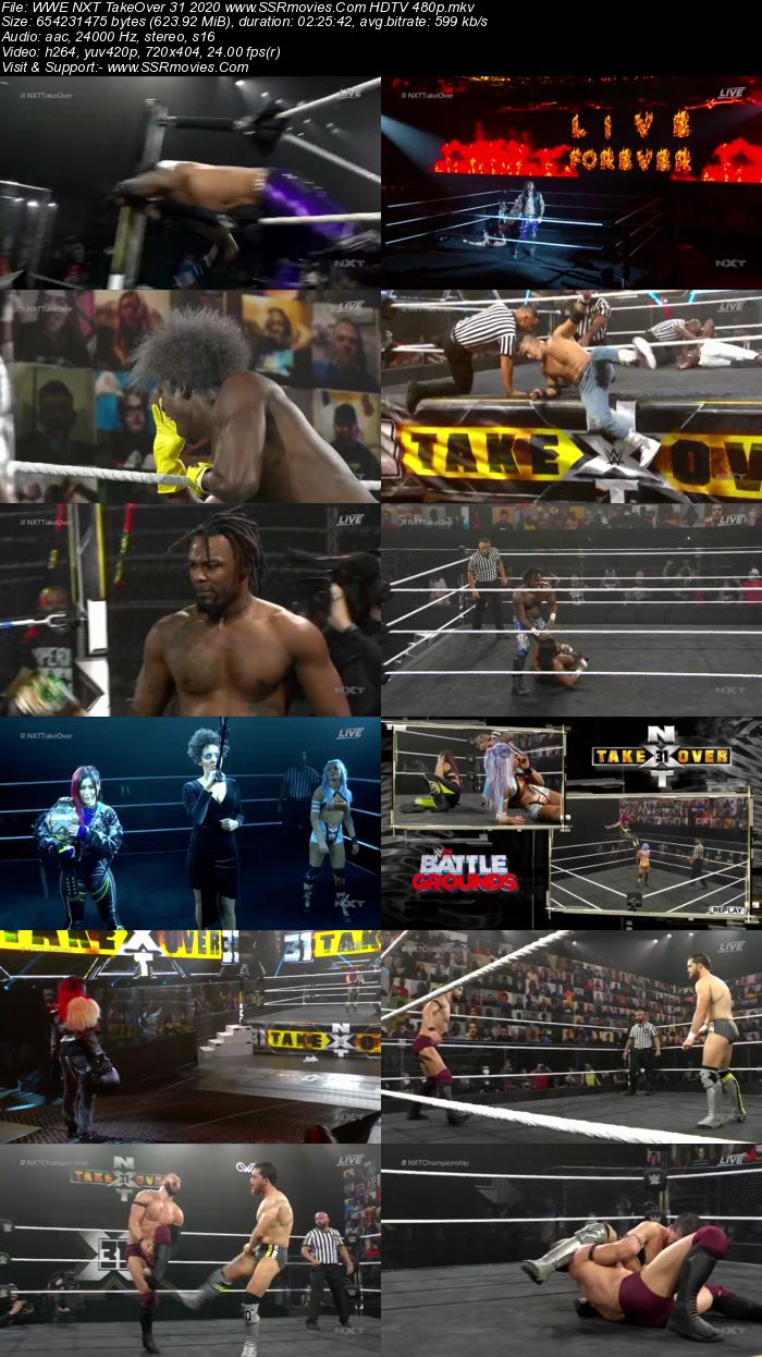 WWE NXT TakeOver 31 2020 HDTV 480p 720p Full Show Download