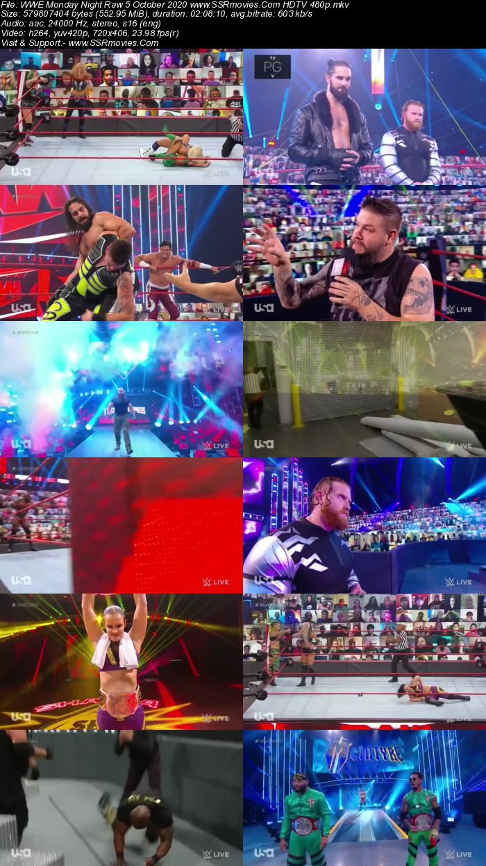 WWE Monday Night Raw 5 October 2020 HDTV 480p 720p Download