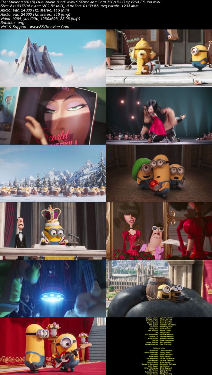 Minions (2015) Dual Audio Hindi 480p BluRay x264 300MB ESubs Full Movie Download