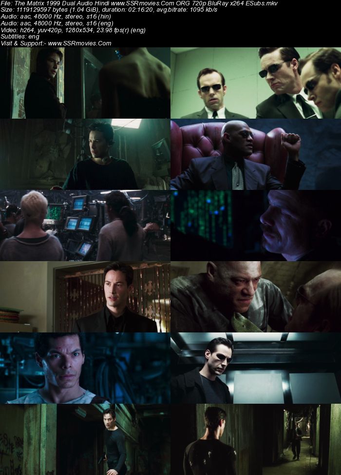 The Matrix (1999) Dual Audio Hindi 720p BluRay x264 1GB Full Movie Download