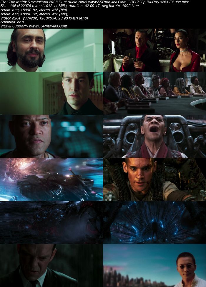 The Matrix Revolutions (2003) Dual Audio Hindi 480p BluRay 400MB ESubs Full Movie Download