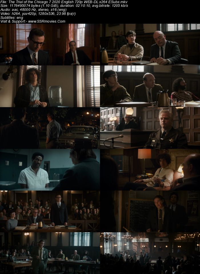 The Trial of the Chicago 7 (2020) English 720p WEB-DL x264 1.1GB Full Movie Download