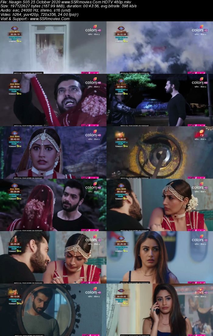 Naagin S05 25 October 2020 HDTV 480p 720p 200MB Download