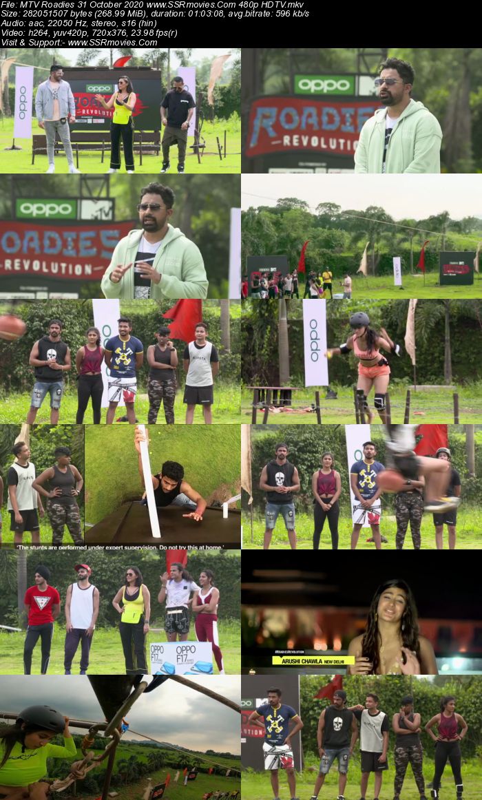 MTV Roadies 31 October 2020 480p 720p HDTV x264 200MB Download