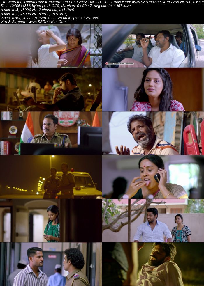 Marainthirunthu Paarkum Marmam Enna (2018) Dual Audio Hindi 720p HDRip x264 1.2GB Full Movie Download