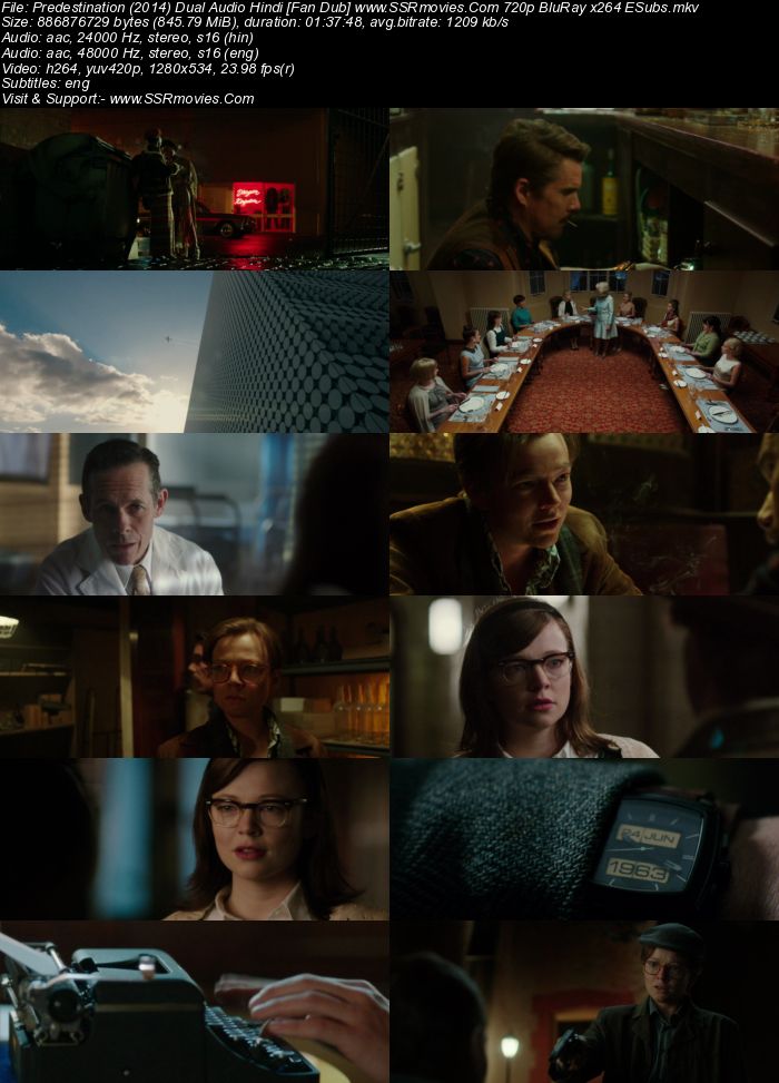 Predestination (2014) Dual Audio Hindi [Fan Dub] 480p BluRay 350MB Full Movie Download