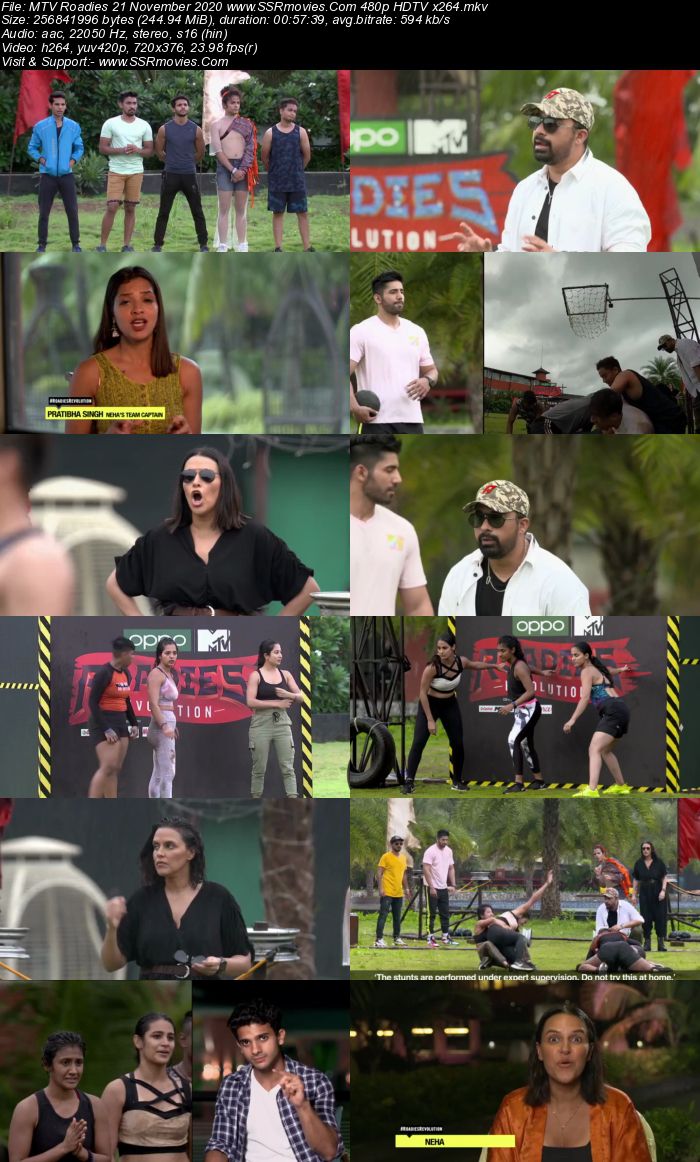 MTV Roadies 21 November 2020 480p 720p HDTV x264 200MB Download