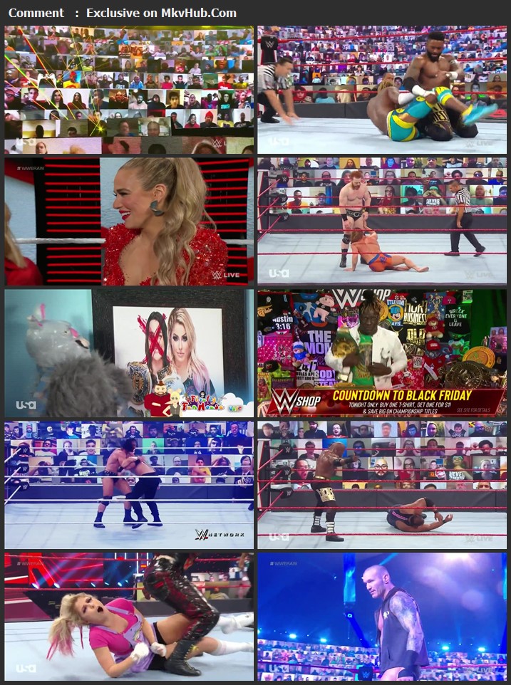 WWE Monday Night RAW 23 November 2020 720p HDTV x264 1.1GB Download