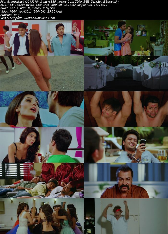 Grand Masti (2013) Hindi 480p WEB-DL x264 400MB ESubs Full Movie Download