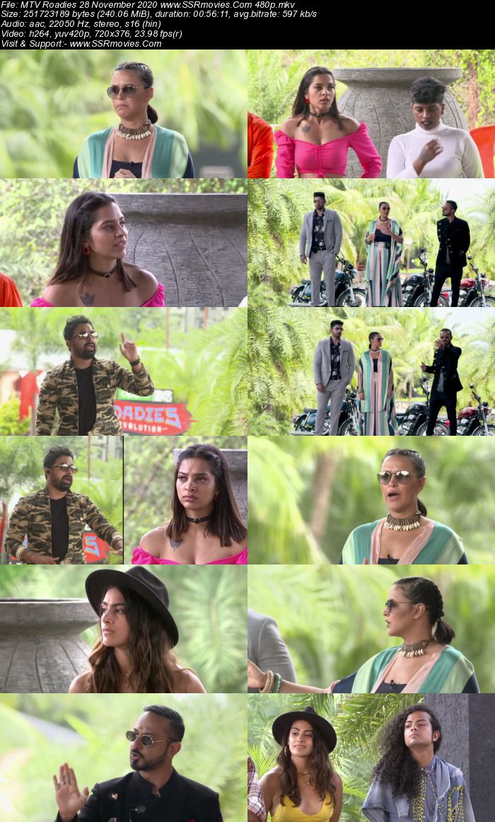 MTV Roadies 28 November 2020 480p 720p HDTV x264 200MB Download