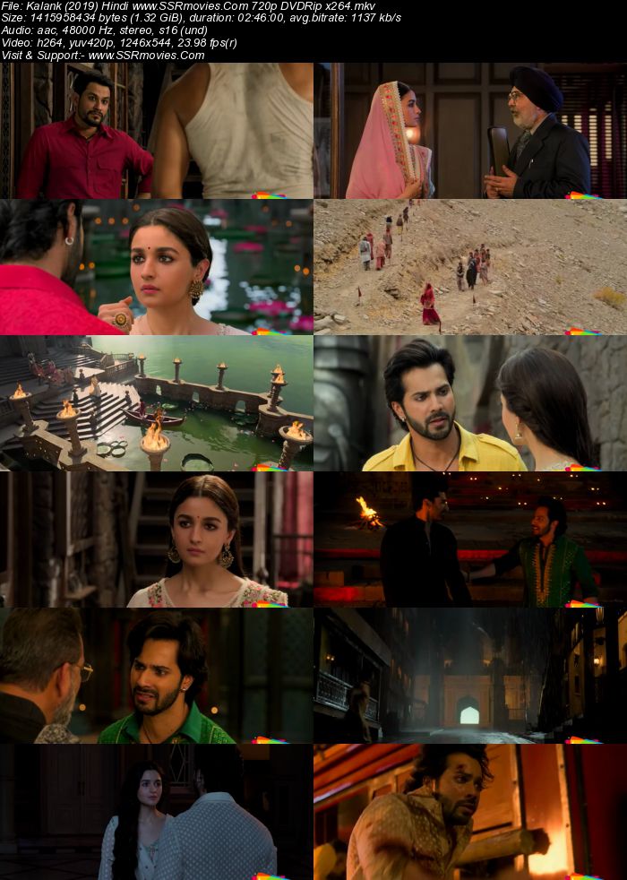 Kalank (2019) Hindi 480p DVDRip x264 500MB Full Movie Download