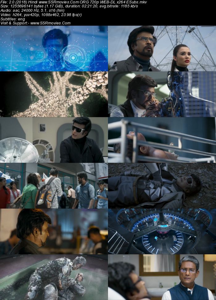 2.0 (2018) Hindi 720p WEB-DL x264 1.2GB Full Movie Download