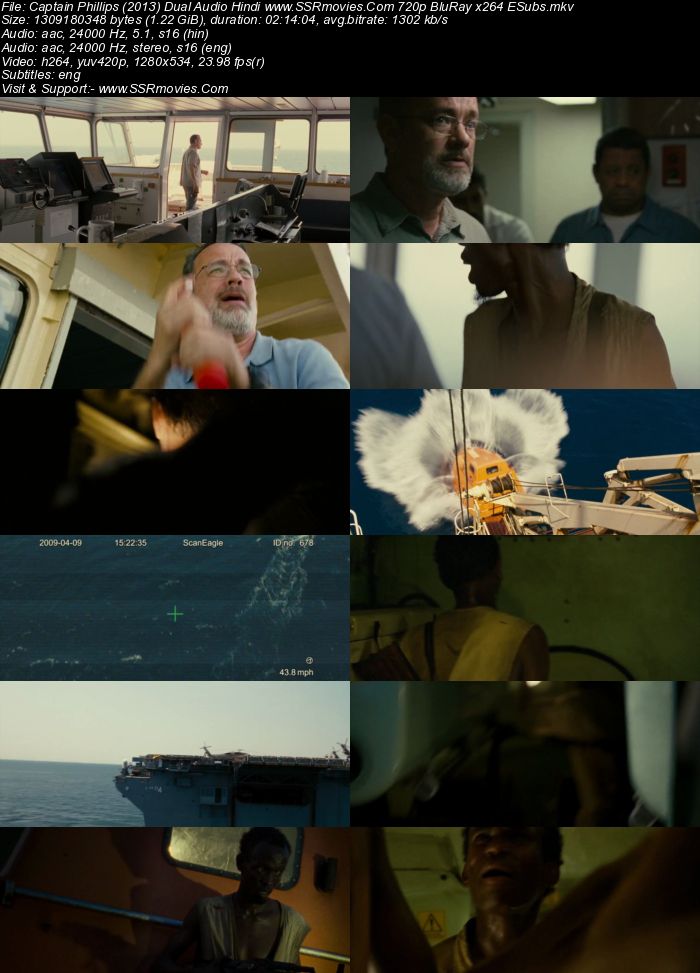 Captain Phillips (2013) Dual Audio Hindi 480p BluRay 400MB ESubs Full Movie Download