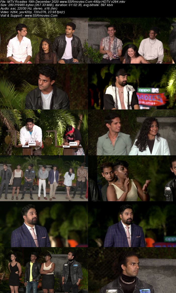 MTV Roadies 19th December 2020 480p 720p HDTV x264 200MB Download