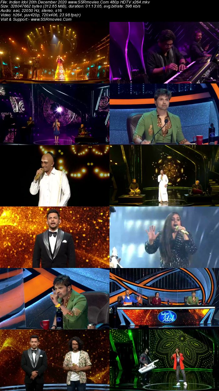 Indian Idol 20 December 2020 480p 720p HDTV x264 300MB Download