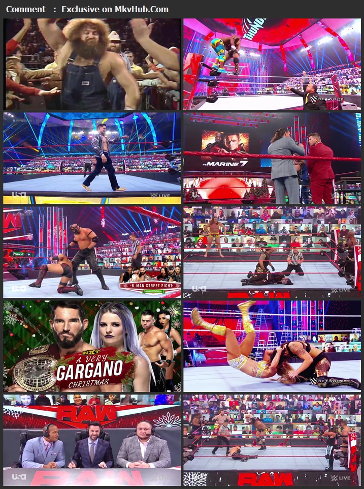 WWE Monday Night RAW 21 December 2020 720p HDTV x264 1.1GB Download