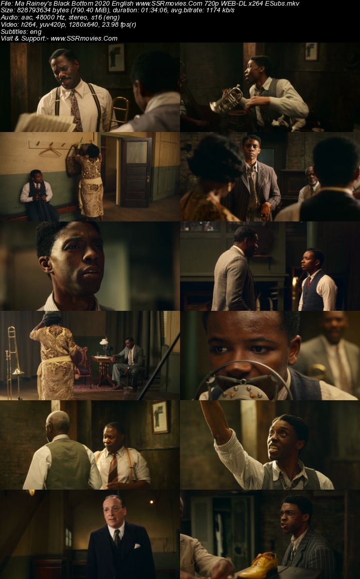 Ma Rainey's Black Bottom (2020) English 480p WEB-DL 300MB ESubs Full Movie Download