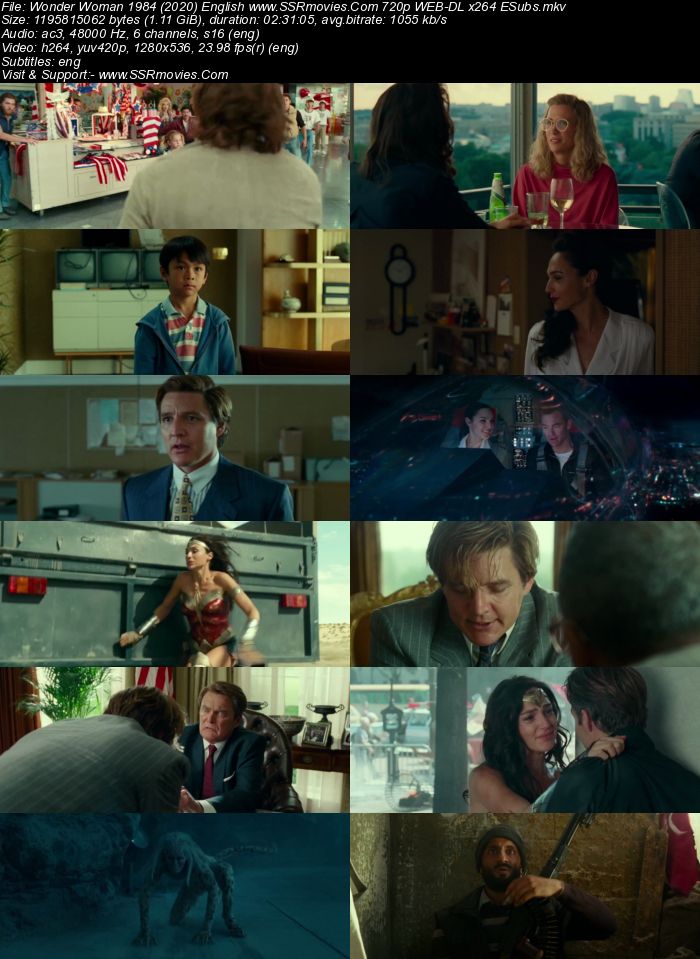 Wonder Woman 1984 (2020) English 720p WEB-DL x264 1.1GB Full Movie Download