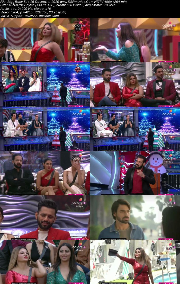 Bigg Boss S14 26 December 2020 HDTV 480p 720p 500MB Download