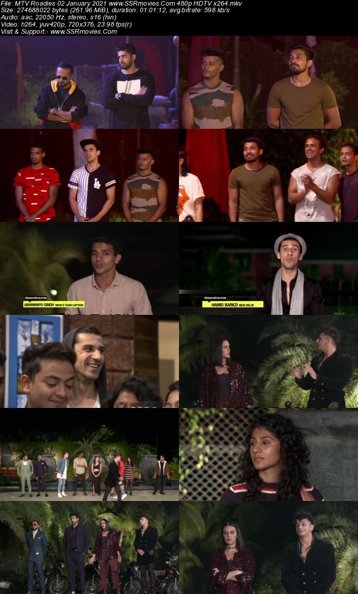 MTV Roadies 02 January 2021 480p 720p HDTV x264 200MB Download