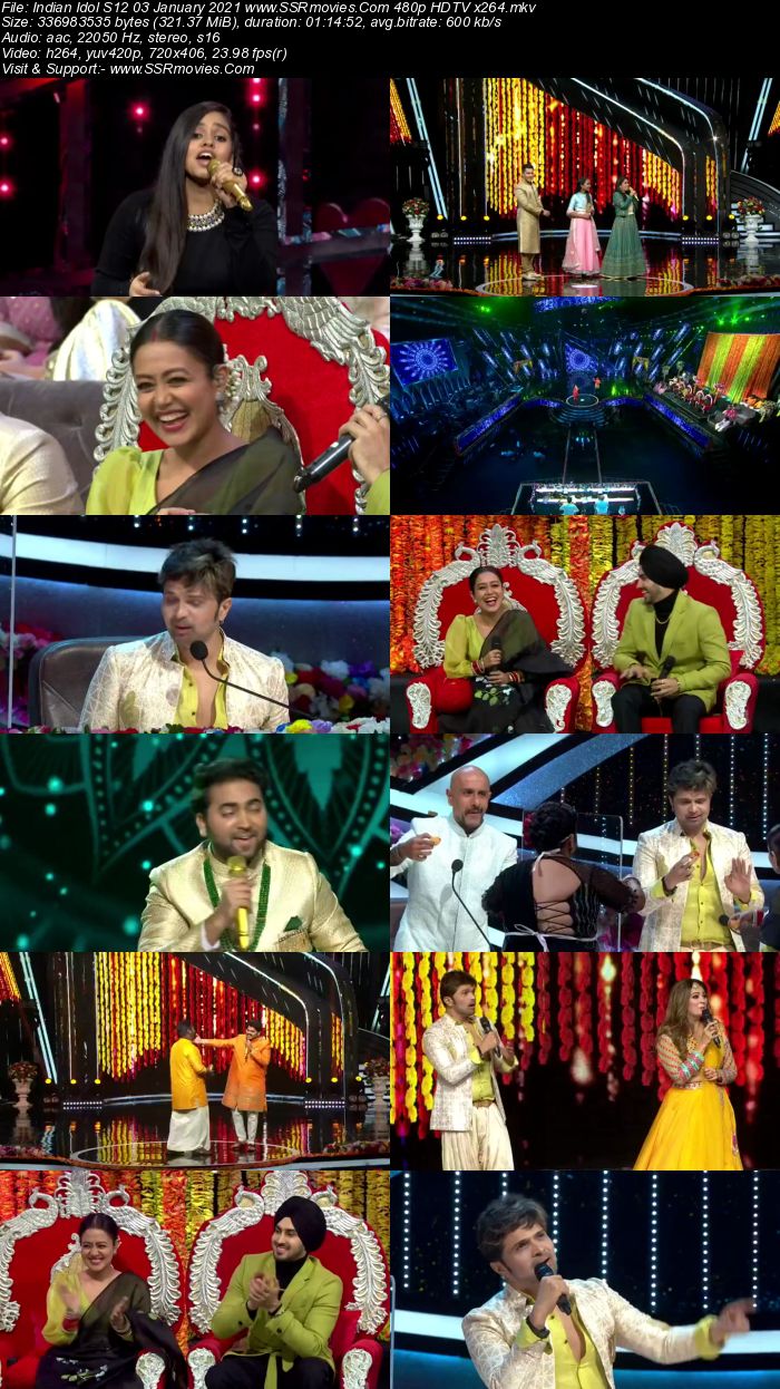 Indian Idol 03 January 2021 480p 720p HDTV x264 300MB Download