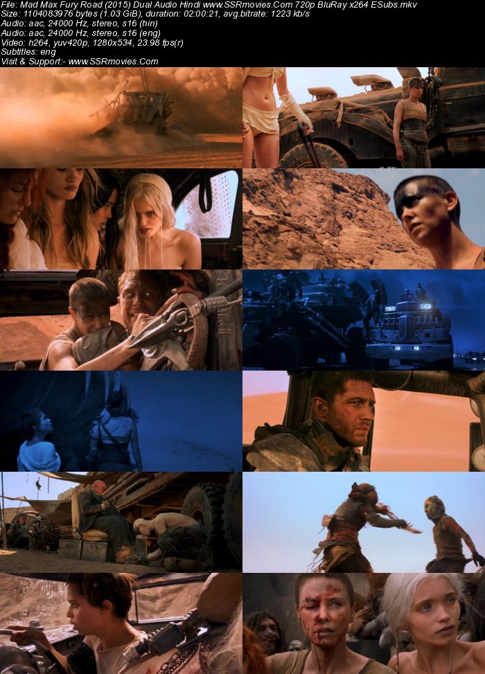 Mad Max: Fury Road (2015) Dual Audio Hindi 480p BluRay 350MB ESubs Full Movie Download