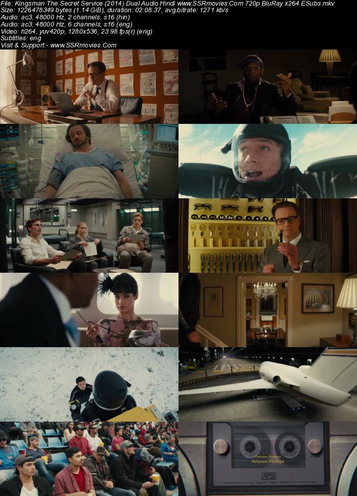 Kingsman: The Secret Service (2014) Dual Audio Hindi 720p BluRay x264 1.1GB Full Movie Download